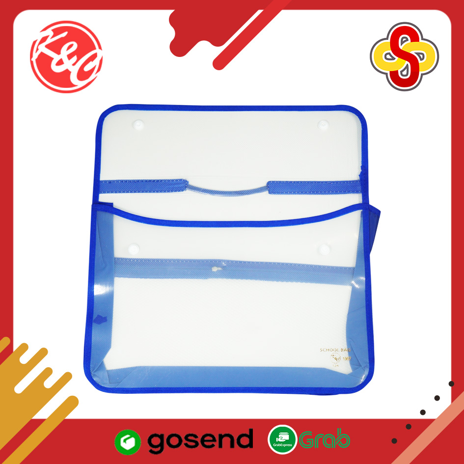 School Bag / Tas Map Plastik 2 Kancing + Jala K&C Folio (F4) - Image 6